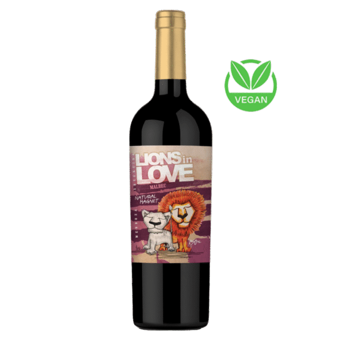 Vinho Tinto Vegano Lions in Love Malbec 2023 - Imagem 1
